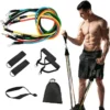 Elastic-Exercise-Fitness-Rubber-Bands-Bands-LBS-100-Gym-Set-Expander-150-Bands-Sports-Resistance-Workout